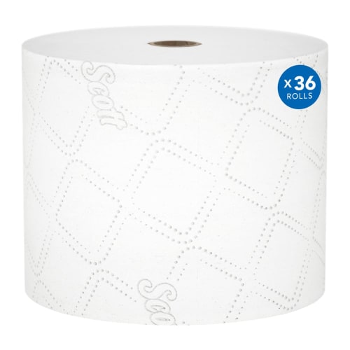 Scott Pro Small Core High-Capacity Standard Roll Bulk Toilet Paper With Elevated Design, White